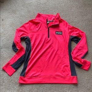 Hot Pink Victoria Secret Pink Workout Quarter Zip